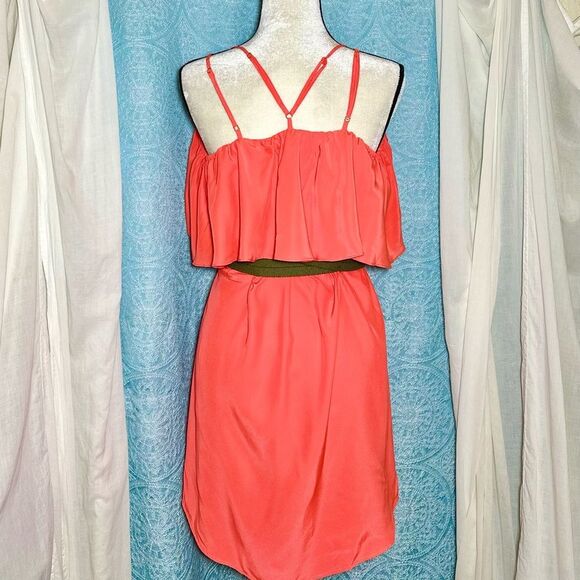 NWT Amanda Uprichard Silk Kiara Off Shoulder Dress Sz M - Picture 5 of 7